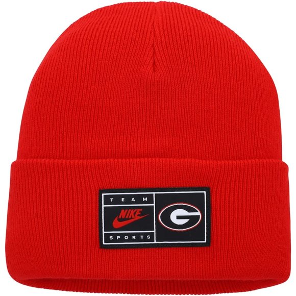 Nike Other - Georgia Bulldogs Nike Utility Cuffed Knit Beanie Hat Red
